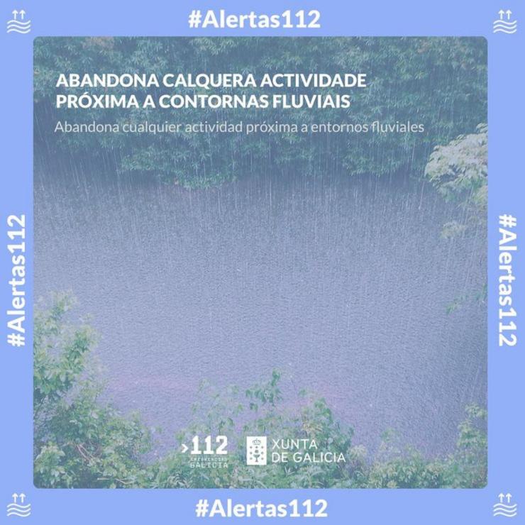 Alertas inundación 112 Galicia.. 112 GALICIA / Europa Press