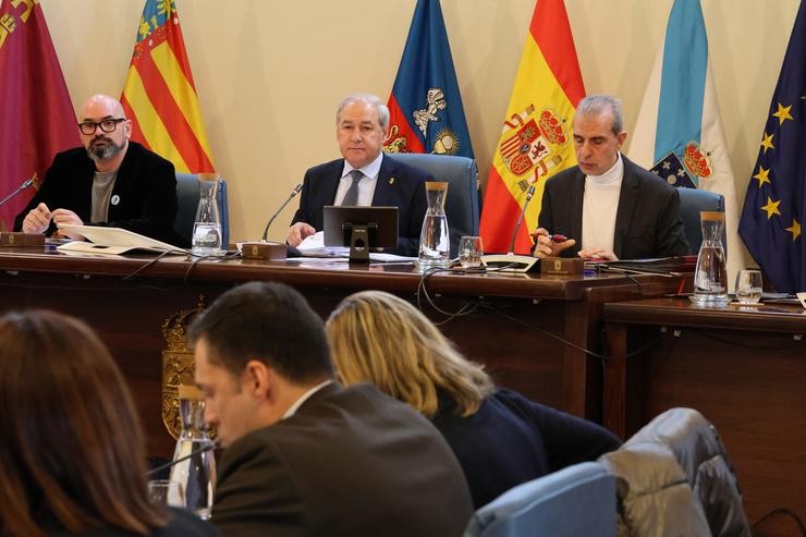 O presidente da Deputación Provincial de Lugo, José Tomé, durante a celebración este martes do pleno ordinario do organismo provincial. En Lugo, a 27 de febreiro de 2024 / DEPUTACIÓN DE LUGO