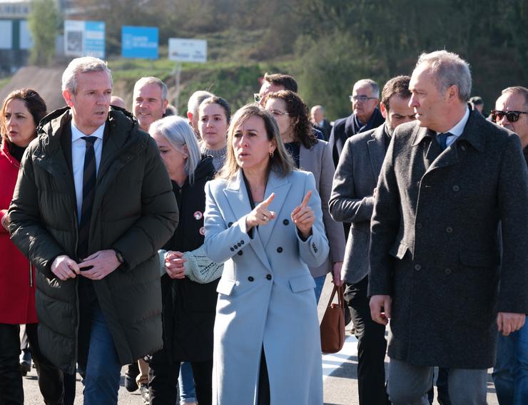 Rueda acode á culminación de lapuesta en servizo da conexión coa A-55 e o polígono de Areas / Xunta de Galicia