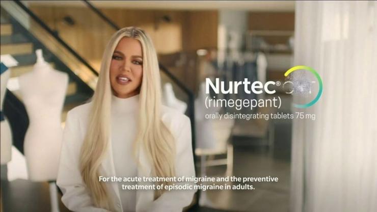 Khloé Kardashian anuncia Nurtec, nome orixinal de Vydura/ Ispot.tv