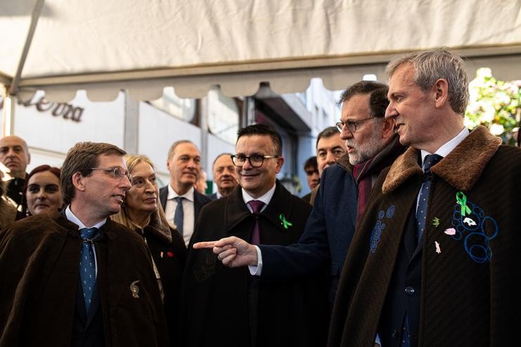 Rueda e outros dirixentes populares na Feira do Cocido de Lalín / Elena Fernández 