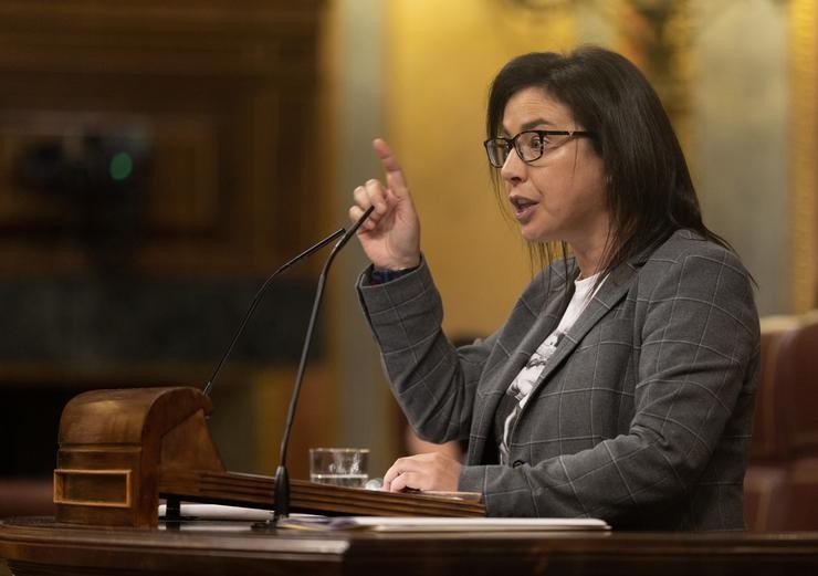 secretaria de Interior do Partido Popular, Ana Belén Vázquez Blanco, intervén durante unha sesión plenaria no Congreso dos Deputados 