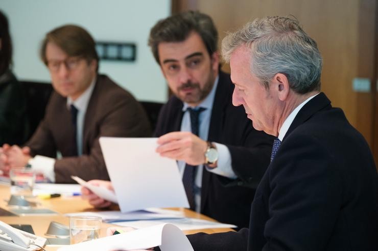 O presidente da Xunta, Alfonso Rueda, na reunión semanal do Consello / DAVID CABEZON @ XUNTA