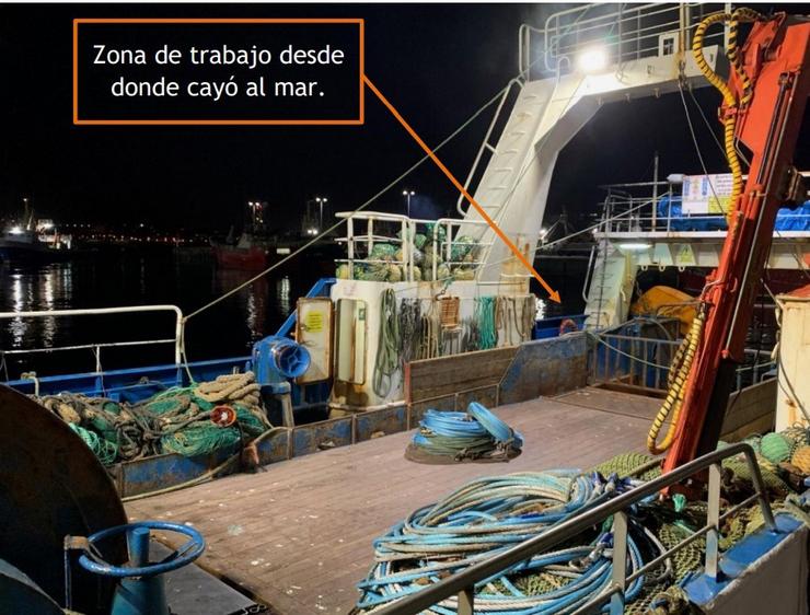 Investigación da caída ao mar de mariñeiro do 'Virxe do Faro'. CIAIM 