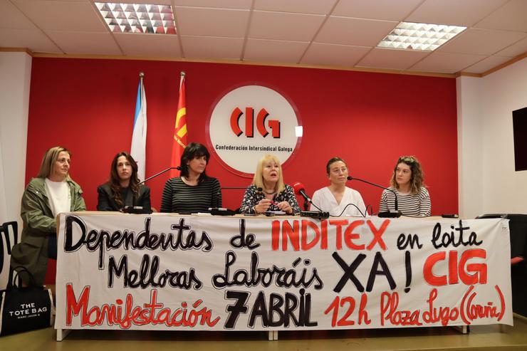 Manifestación de dependentas de Inditex. CIG / Europa Press