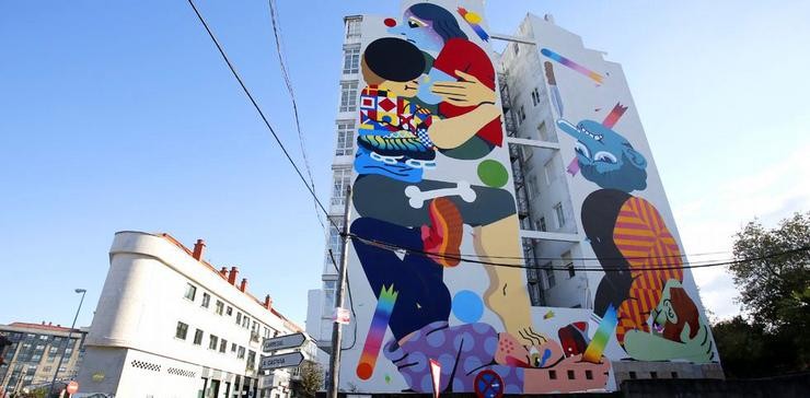 Mural de Nano 4814 en Vigo 