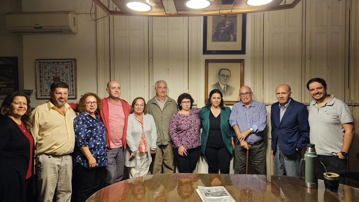 A eurodeputada do BNG, Ana Miranda, nunha visita na Casa de Galicia en Montevideo (Uruguai).. BNG 