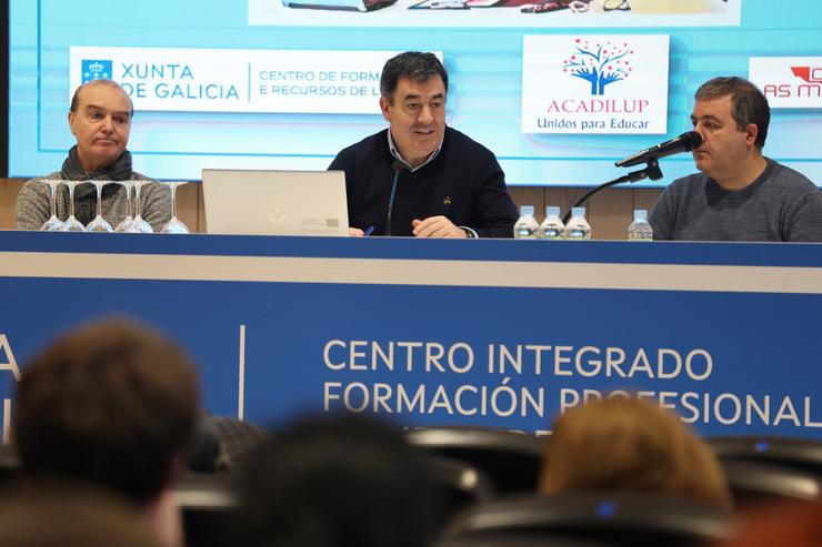 O conselleiro de Cultura, Educación, FP e Universidades, Román Rodríguez, participa no VII Encontro de Cargos Directivos dá Provincia de Lugo. No Centro Integrado de FP As Mercedes.. XUNTA / Europa Press