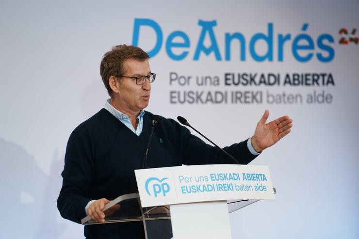 O presidente do PP, Alberto Núñez Feijóo. H.BILBAO/EUROPA PRESS / Europa Press