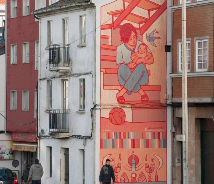 Mural de Xoana Almar en Santiago 
