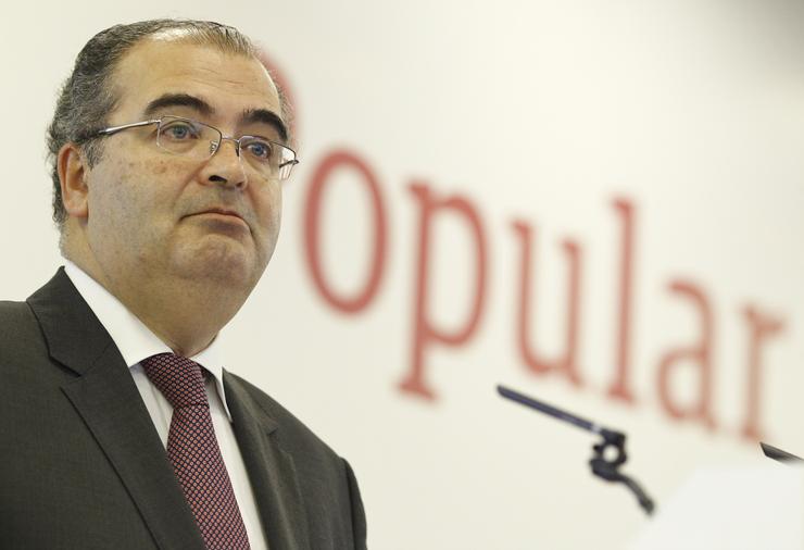 Arquivo - O presidente do Banco Popular, Anxo Ron, presenta os resultados do banco. EUROPA PRESS - Arquivo / Europa Press