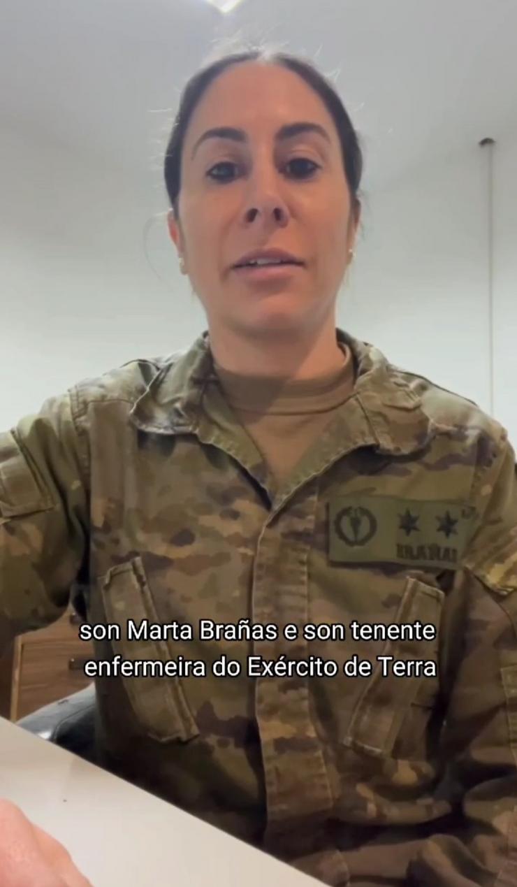 Marta Brañas, militar e exboxeadora que formou parte da serie