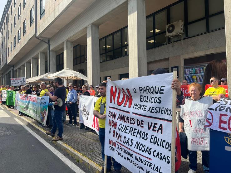 Protesta de Eólica Así Non 