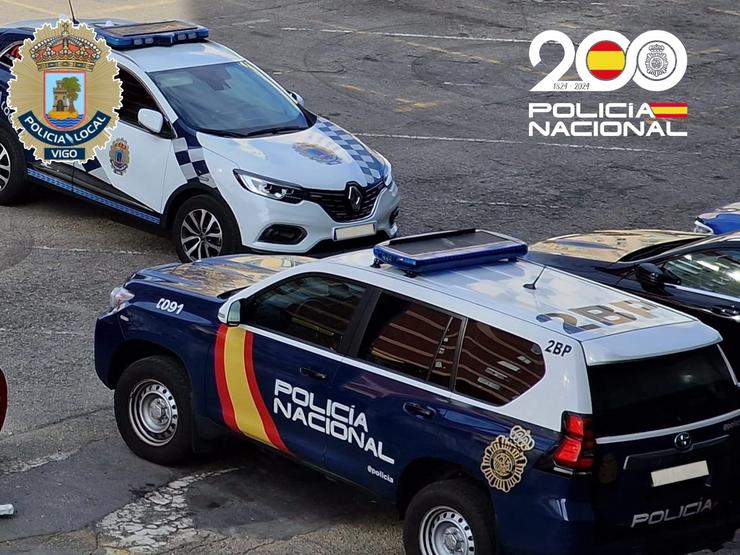 Vehículos de Policía Local e Policía Nacional en Vigo / POLICÍA NACIONAL - Arquivo