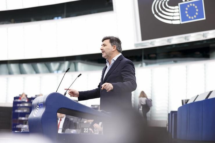 O eurodeputado do PSdeG, Nicolás González Casares,nunha intervención. ALEXIS HAULOT / REMITIDA PSOE / Europa Press