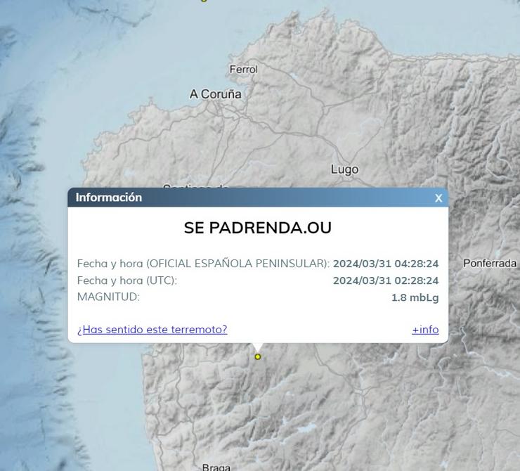 Terremoto Ourense / IGN