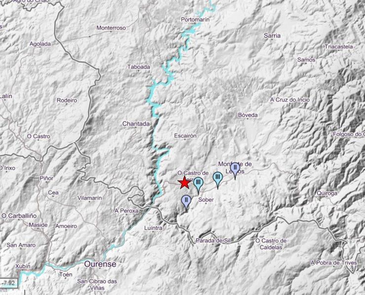 Terremoto en Pantón (Lugo).. IGN / Europa Press