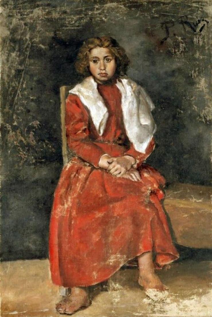 'La muchacha de los pies descalzos', obra pintada por Picasso na Coruña 