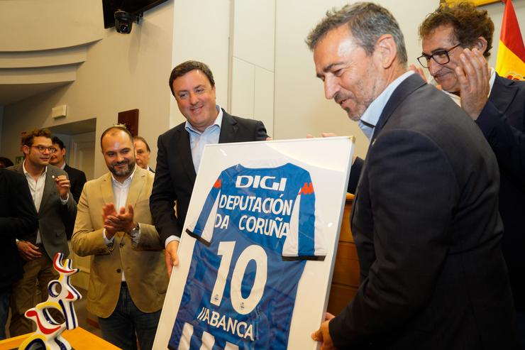 Recepción ao Deportivo na Deputación da Coruña 