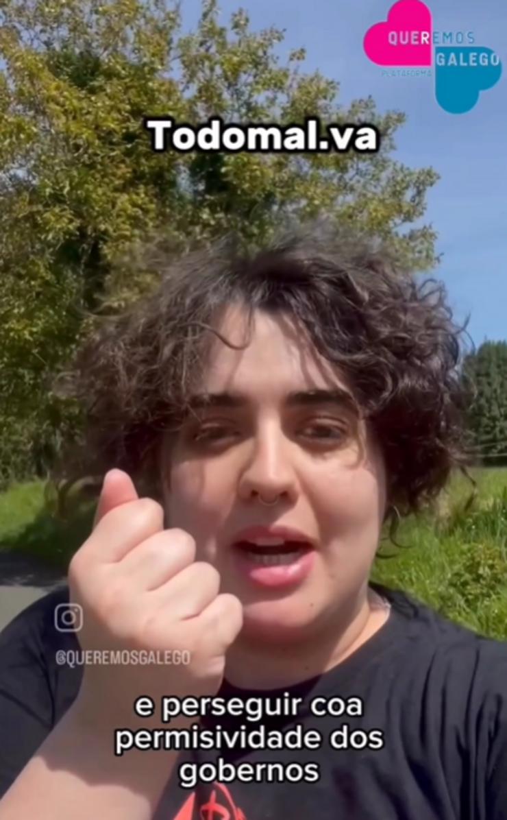 Captura do vídeo de Queremos Galego