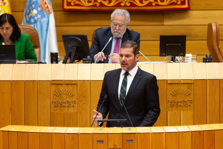 O conselleiro de Cultura, Lingua e Xuventude, José López Campos, comparece a petición propia ante o Parlamento de Galicia / XUNTA DE GALICIA 