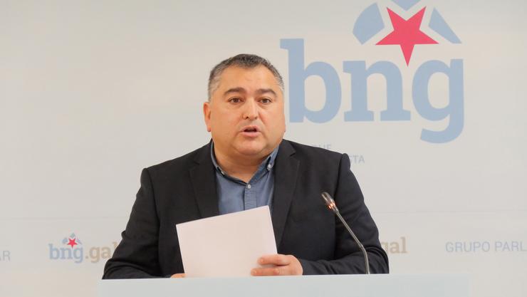 O deputado do BNG Xosé Manuel Golpe en rolda de prensa / BNG / Europa Press