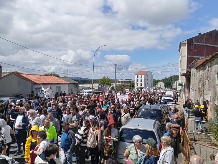 Masiva manifestación contra Altri en Palas de Reis 