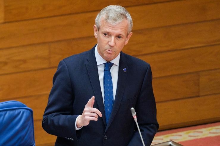 O presidente da Xunta, Alfonso Rueda, no hemiciclo.. Xunta de Galicia / Europa Press