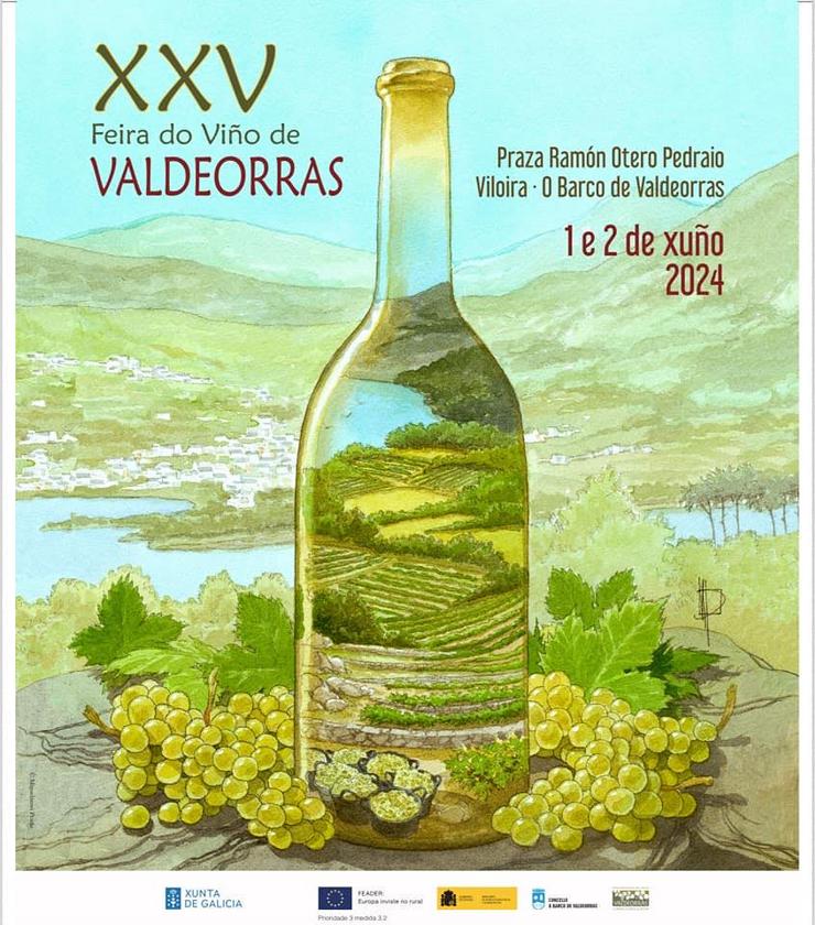 Cartel anunciador. Obra de Miguel Anxo Prado.