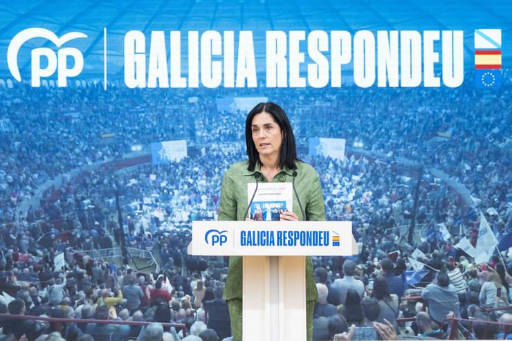 A secretaria xeral do PPdeG, Paula Prado, en rolda de prensa / ÍÑIGO ROLÁN - PPDEG