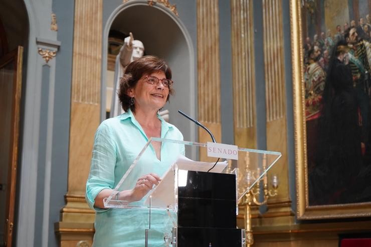 A senadora do BNG, Carme da Silva, en rolda de prensa / BNG