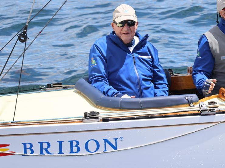 O Rei Juan Carlos, este venres a bordo do 
