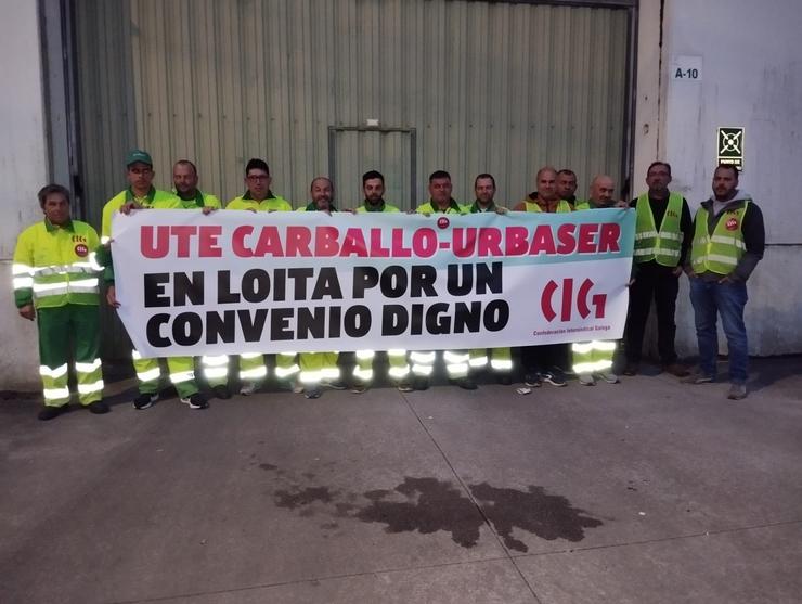 Persoal do servizo de recollida de lixo do Concello de Carballo / CIG - Arquivo