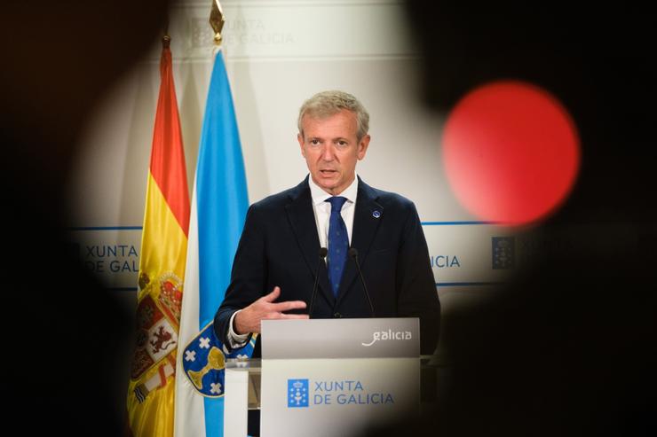 Alfonso Rueda durante a rolda de prensa do Consello da Xunta / DAVID CABEZON 