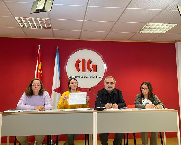 Rolda de prensa de membros da executiva de CIG-Saúde. / Europa Press