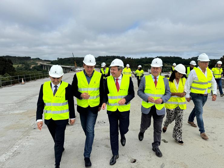 Visita ao viaduto de Pambre, en Palas de Rei, do secretario de Estado de Transportes, José Antonio Santano. MINISTERIO DE TRANSPORTES / Europa Press