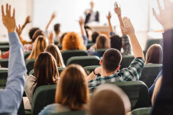 Estudantes participando. Arquivo