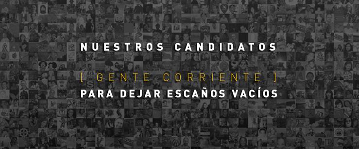 Cartel de Escaños en Blanco/ Escaños en Blanco