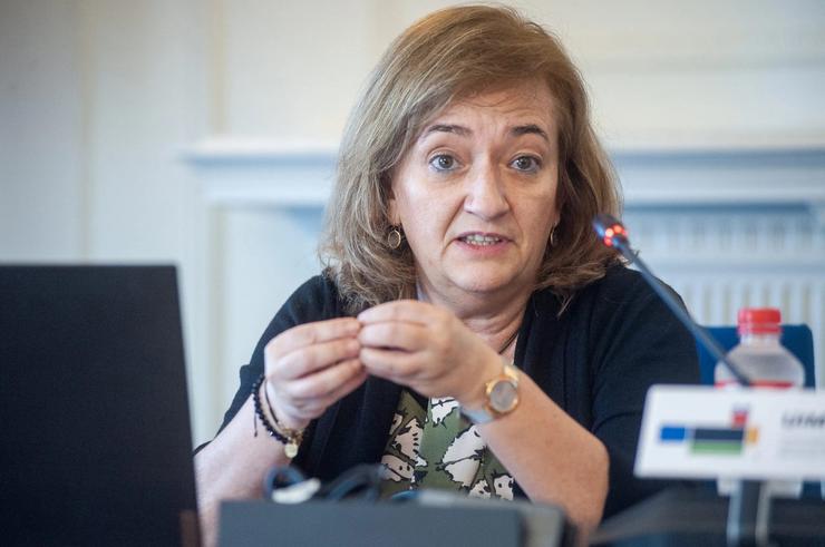 A presidenta da AIReF, Cristina Ferreiro, no curso económico organizado por APIE e UIMP que se desenvolve en Santander (Cantabria) entre o 17 e o 21 de xuño de 2024.. AIREF / Europa Press