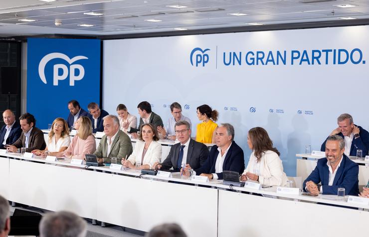 Vista xeral da Xunta Directiva Nacional do Partido Popular tras a ruptura dos pactos autonómicos con VOX, no Hotel NH Collection Eurobuilding, a 22 de xullo de 2024, en Madrid (España). Durante a Xunta, fíxose balance dun curso políti. Eduardo Parra - Europa Press / Europa Press