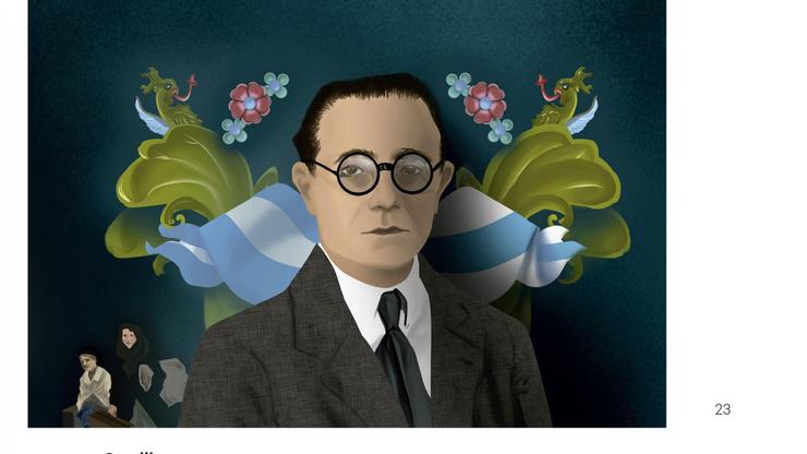 Un debuxo de Castelao do libro de banda deseñada sobre a historia da lingua galega / UVigo
