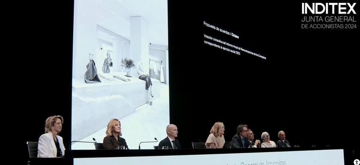 A presidenta de Inditex, Marta Ortega, durante a xunta de accionistas da compañía 