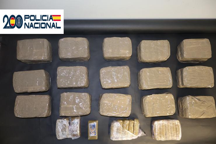 A Policía Nacional De Santiago Detivo A Un Home Como Autor Dun Delito Contra A Saúde Pública, O Cal Fornecía De Haxix A Toda A Capital Galega E Á súa Área De Influencia. POLICÍA LOCAL SANTIAGO / Europa Press