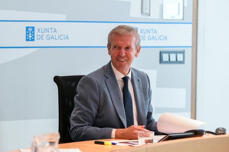 O presidente da Xunta, Alfonso Rueda, en Consello. MONICA ARCAY CARRO / Europa Press