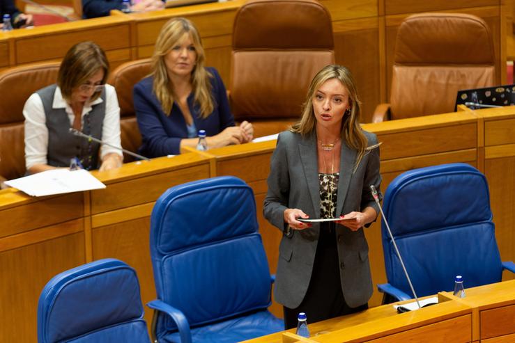 A conselleira de Política Social, Fabiola García, no Parlamento.. XUNTA