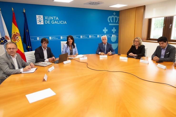 A conselleira de Vivenda e Planificación de Infraestruturas, María Martínez Allegue, reúnese con representantes da Federación Galega de Transporte de Mercadorías (Fegatramer) / XUNTA