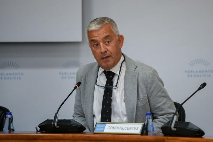 O secretario xeral da Lingua, Valentín García, en comisión parlamentaria / MONICA ARCAY CARRO