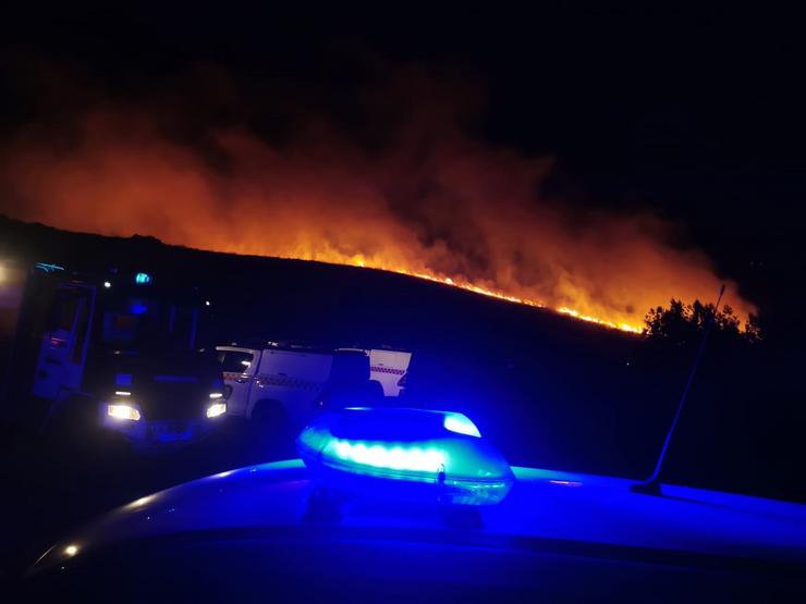 Incendio declarado na medianoite do 19 de setembro de 2024, en Palas de Rei / GARDA CIVIL DE LUGO 