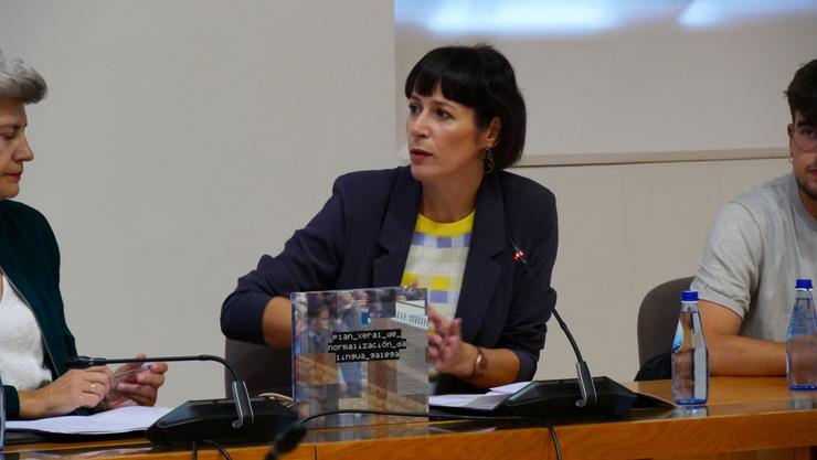 A portavoz nacional do BNG, Ana Pontón nun encontro do 