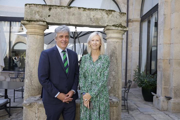 Puy e Marta González, no Foro Parlamentario Hispano-Portugués.. PPDEG / Europa Press